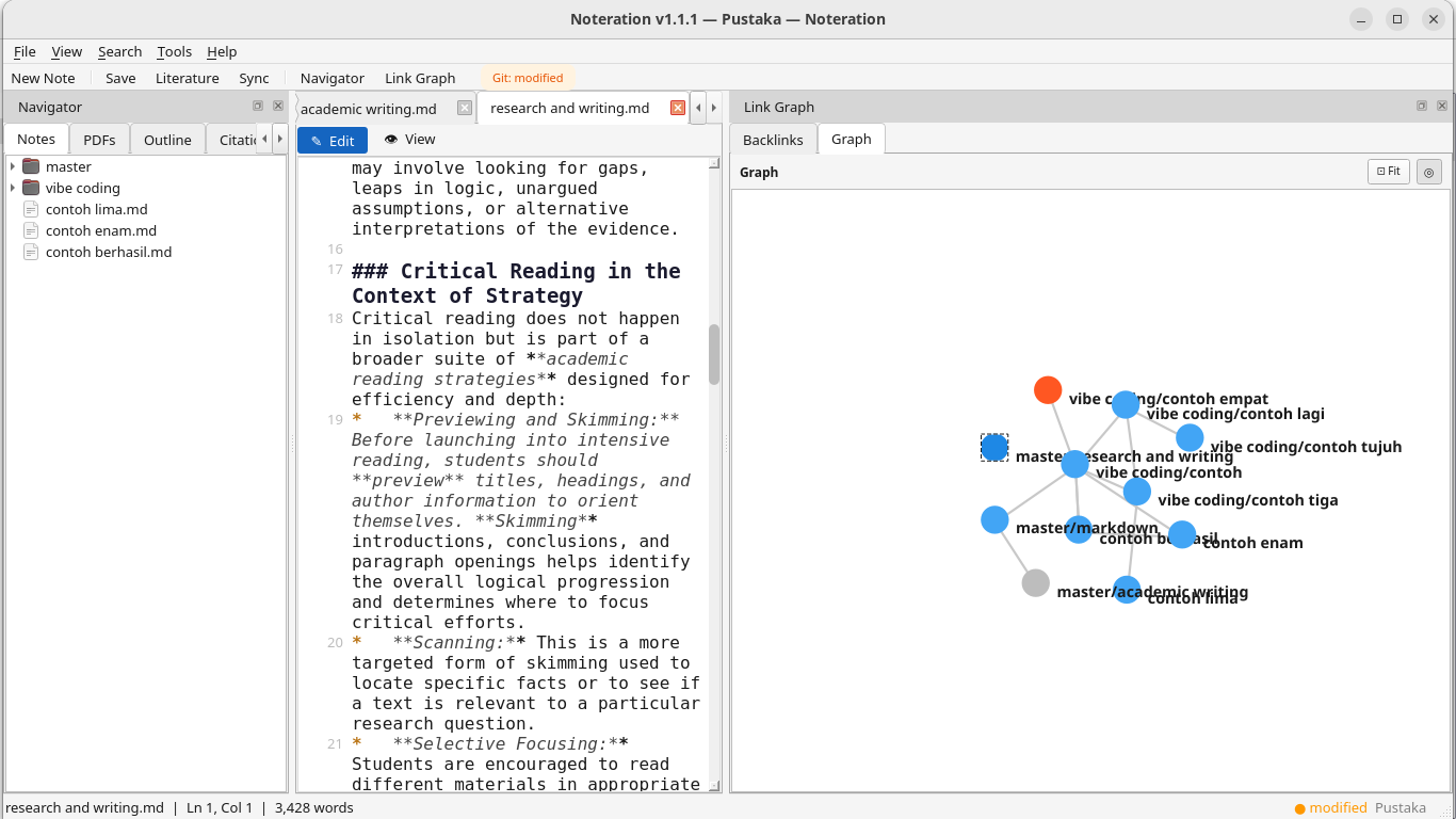 Backlink Graph — interactive force-directed visualization of wiki-link network