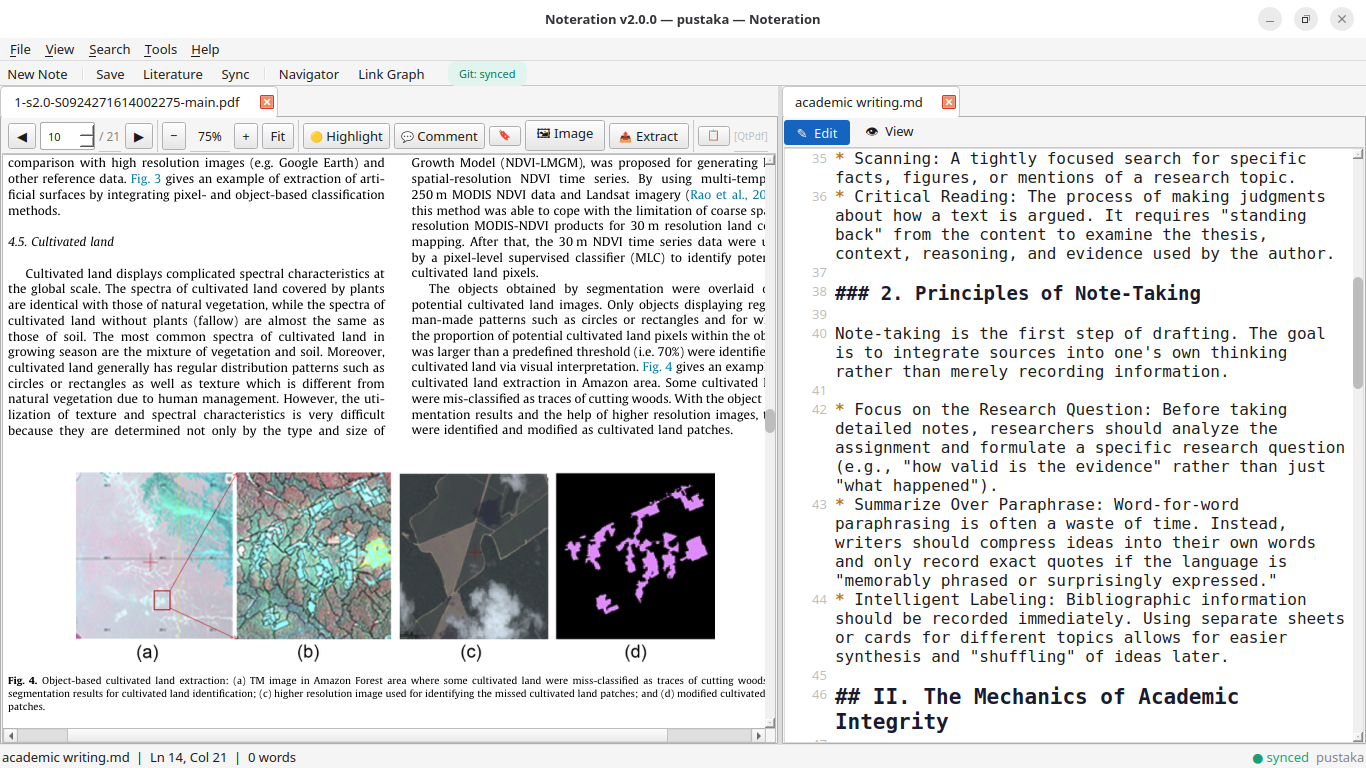 Split View — side-by-side editing and reading