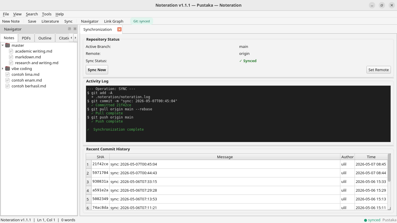 Git Sync — visual conflict resolution and synchronization status